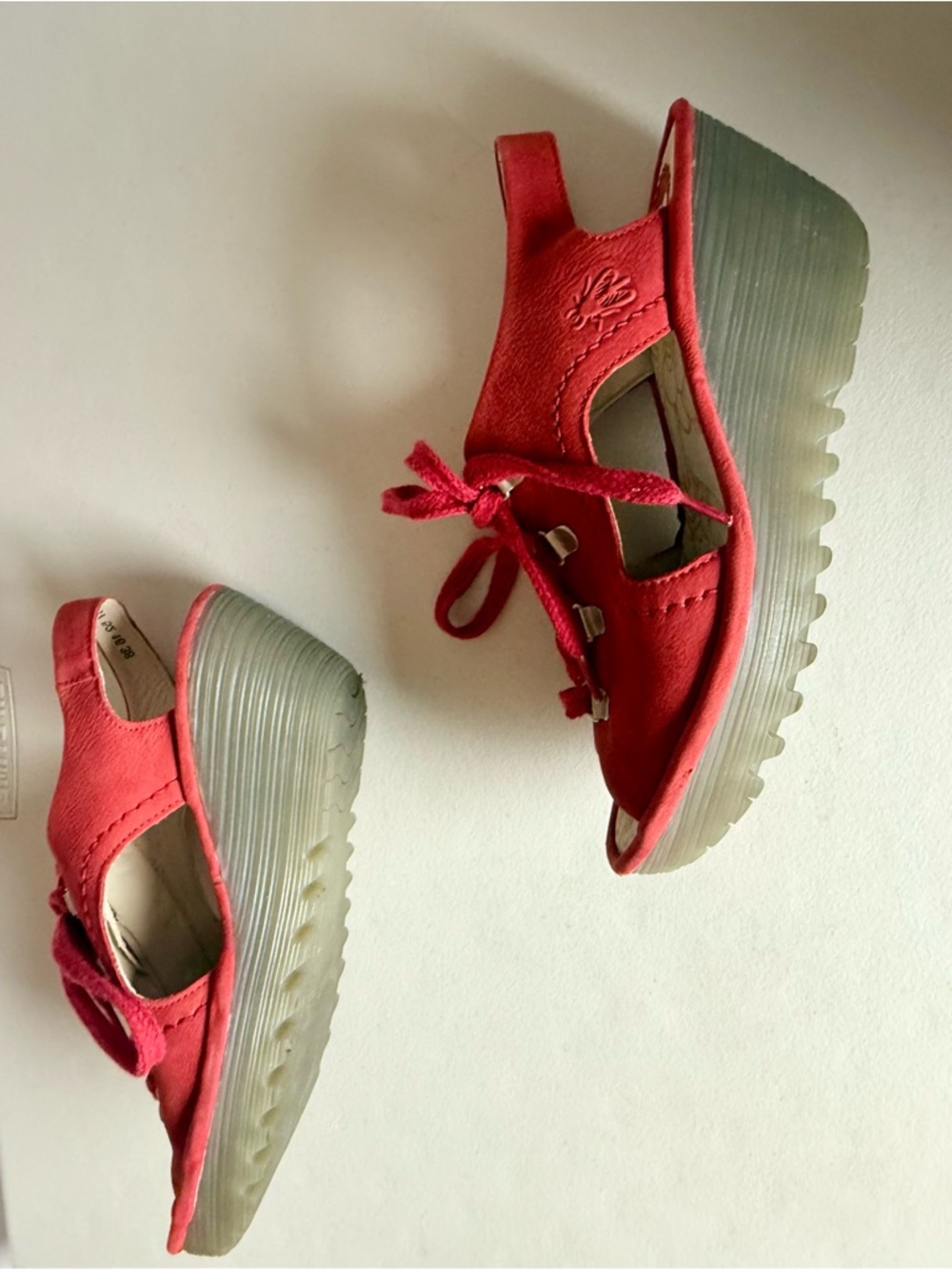 Fly London comfortable cushioned wedge heel & platform shoe. Customizable fit